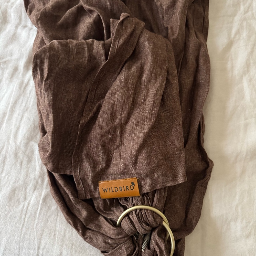 WildBird Linen Sling - Cormorant with Gold Ring - Picture 2 of 5